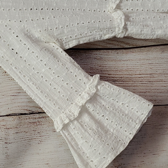 ASOS White Eyelet Ruffle Top - Picture 3 of 13